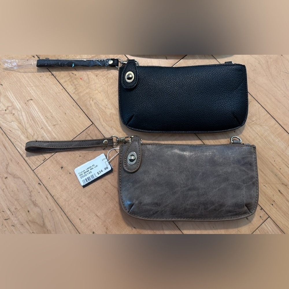 Joy Susan Crossbody Wristlet Clutch Convertible Handbag Purse in brown